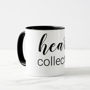 Heart Collector, Black and White Mug