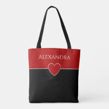 Heart & Colour Blocks Minimal Modern Red & Black