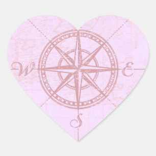Heart Compass Sticker
