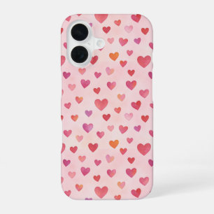 Heart Confetti Pattern iPhone 16 Case