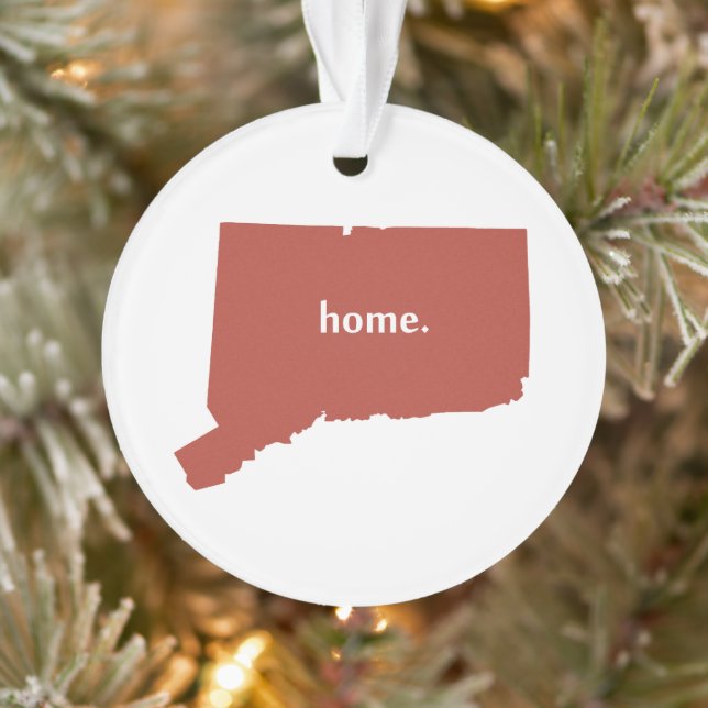 Heart Connecticut state silhouette Ornament (Tree)