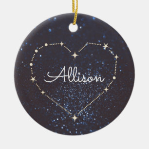 Heart Constellation Ceramic Ornament
