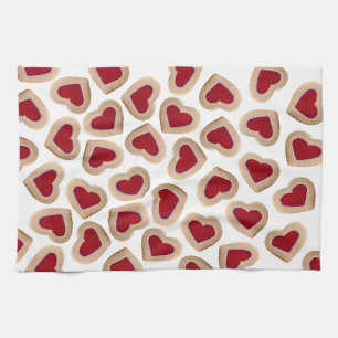 Heart Cookies Tea Towel
