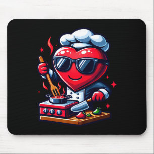 Heart Cooking Valentines Day Valentine Men Women B Mouse Pad