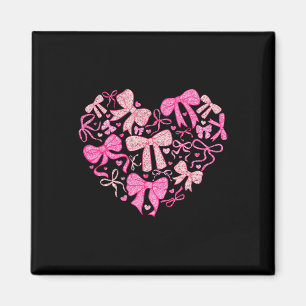 Heart Coquette Bow Valentine Women Girl Magnet