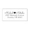 Heart Couple Return Address Rubber Stamp