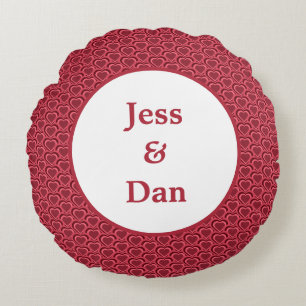 Heart Couple  Round Cushion