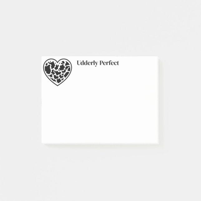 Heart Cow Post-it Notes (Front)