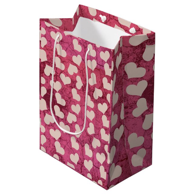 Heart Crack design gift bag (Front Angled)