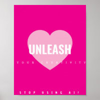 Heart Creativity Poster Artist Non AI