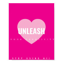 Heart Creativity Poster Artist Non AI