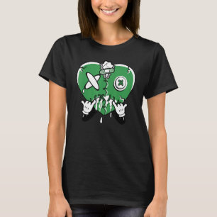Heart Crying Green Matching White For Men Women T-Shirt