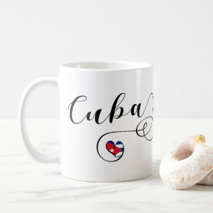 Heart Cuba Mug, Cuba Heart, Cuban Flag Coffee Mug