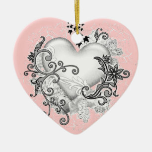 Heart (customisable) ceramic ornament