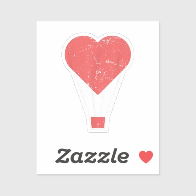 Heart  Cute Hot Air Balloon (Sheet)