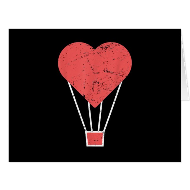 Heart Cute Hot Air Balloon (Front Horizontal)