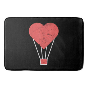 Heart  Cute Hot Air Balloon Bath Mat