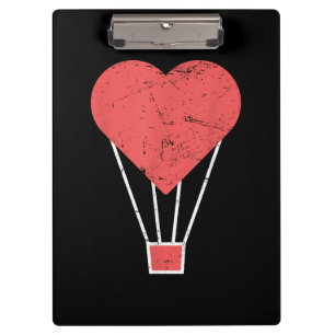 Heart Cute Hot Air Balloon Clipboard
