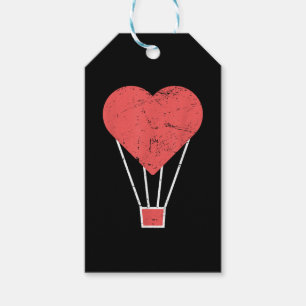 Heart Cute Hot Air Balloon Gift Tags
