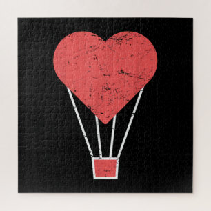 Heart Cute Hot Air Balloon Jigsaw Puzzle