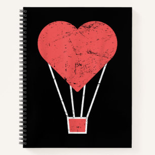 Heart Cute Hot Air Balloon Notebook