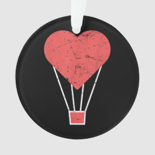 Heart  Cute Hot Air Balloon Ornament