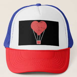Heart  Cute Hot Air Balloon Trucker Hat