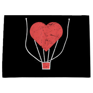 Heart Cute Hot Air BalloonHeart Cute Hot Air Bal Large Gift Bag