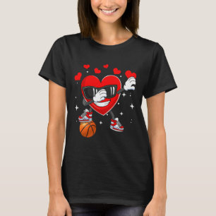 Heart Dab Dance With Bysketbyll Byll Valentines Da T-Shirt