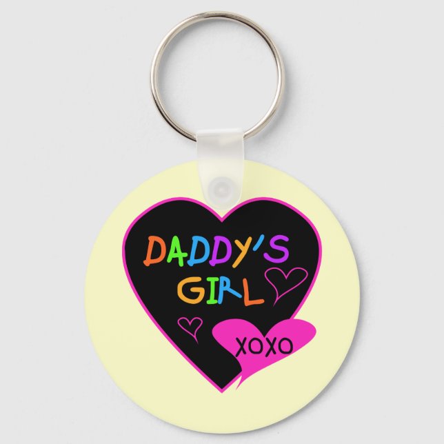 Heart Daddy's Girl T Shirts and Gifts Key Ring (Front)