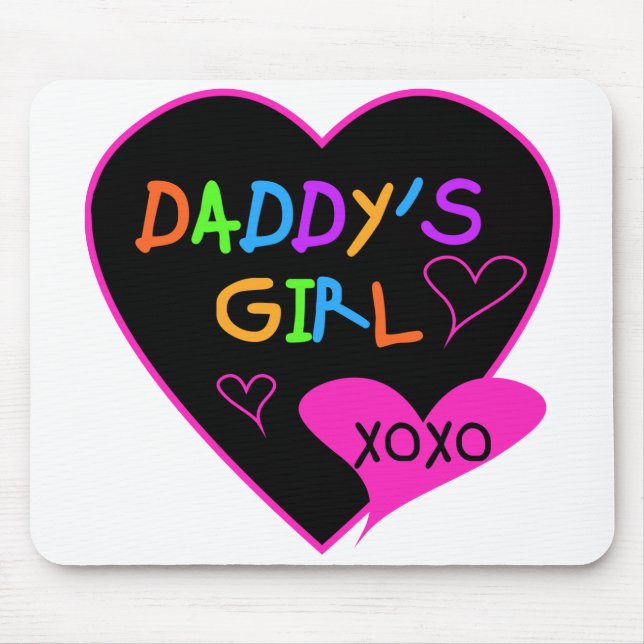 Heart Daddy's Girl T Shirts and Gifts Mouse Pad (Front)