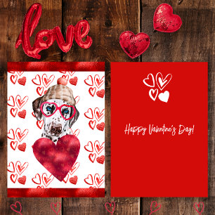 Heart Dalmatian Dog Lover Valentine Gift Holiday Card