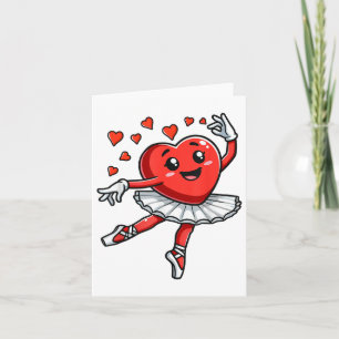 Heart Dancing Ballet Valentines Day Ballet Teacher Card