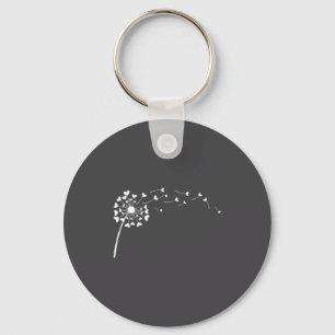 Heart Dandelion Flower Love Cute Valentines Day Wo Key Ring