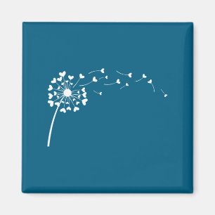 Heart Dandelion Flower Love Cute Valentines Day Wo Magnet