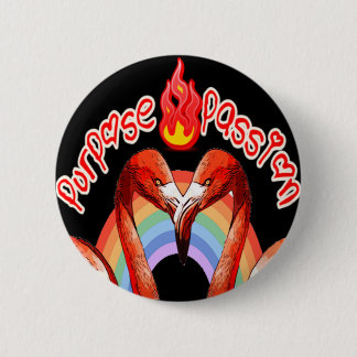 heart design 6 cm round badge