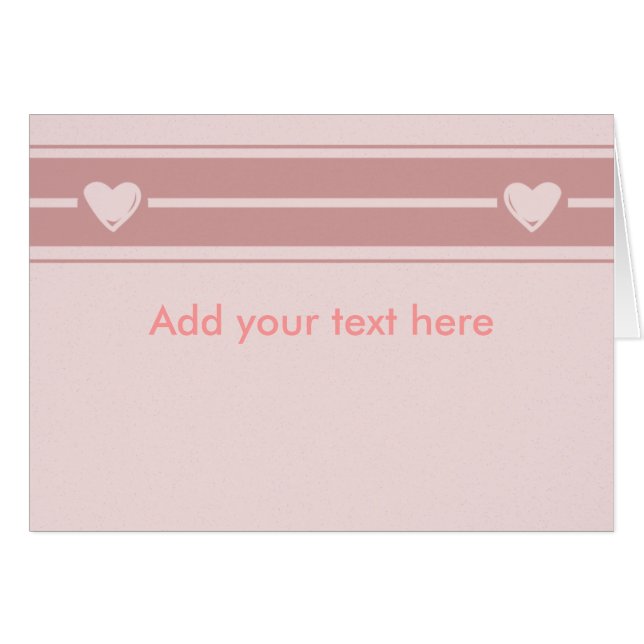 Heart Design Customised Card (Front Horizontal)