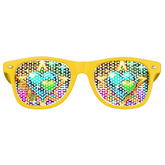 Heart Design Retro Sunglasses (Front)