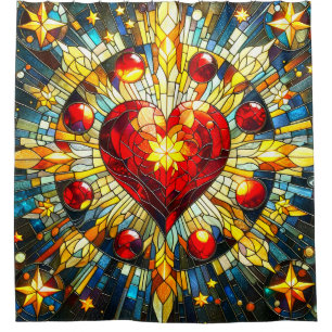 Heart Design Shower Curtain