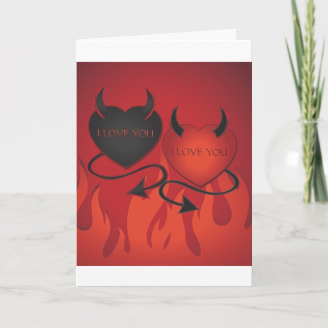 Heart Devil - Valentine red - I Love You.ai Holiday Card (Front)