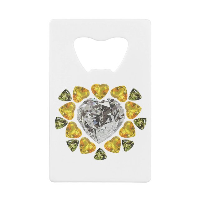 Heart Diamond Gemstone Art (Front)