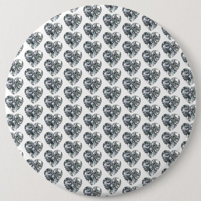 Heart Diamond Pattern Button (Front)
