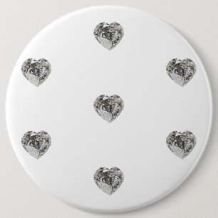 Heart Diamond Pattern Button