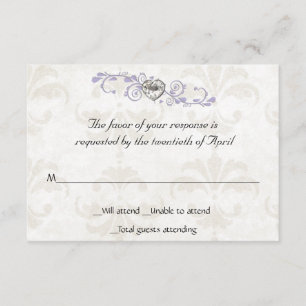 Heart Diamond RSVP Card