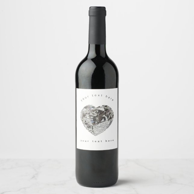 Heart Diamond Wine Label (Front)