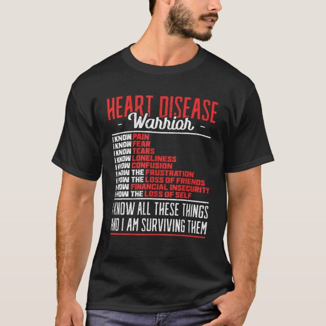 Heart Diesease Warrior Cardiologist T-Shirt (Front)