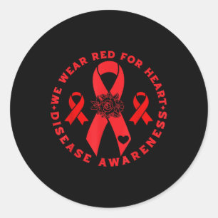 Heart Disease Awareness _1 Classic Round Sticker