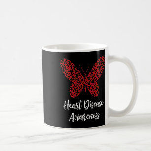 Heart Disease Awareness Butterfly Gift February We Coffee Mug