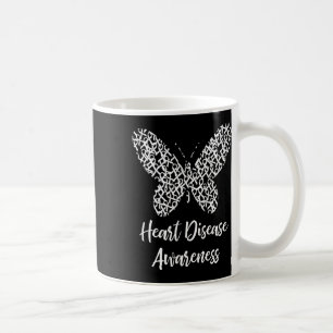 Heart Disease Awareness Butterfly Gift February We Coffee Mug