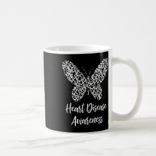 Heart Disease Awareness Butterfly Gift February We Coffee Mug